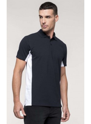 Férfi piké póló oldalán színes