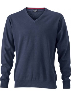 James & Nicholson Férfi V-nyakú Pulóver sötétkék színben