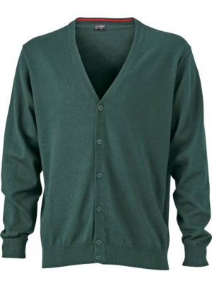 James & Nicholson sötétzöld színű Férfi V-nyakú Kardigán