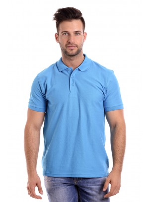 Galléros Póló - Közép kék