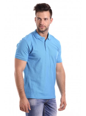 Galléros Póló - Közép kék