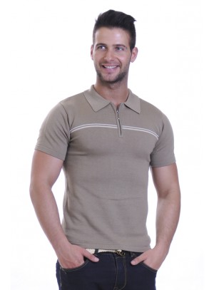 Barna Galléros Kötött Póló