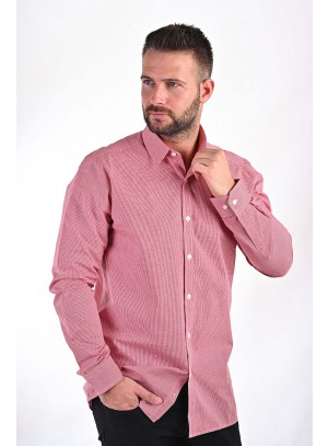 Férfi Mikro Kockás Ing Hosszú Ujjú