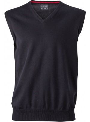 James & Nicholson  Férfi V-nyakú ujjatlan pulóver sötétszürke színű