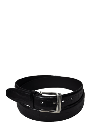 Férfi Fekete Műbőr Öv