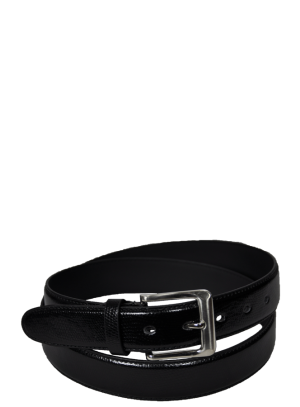 Férfi Fekete Műbőr Öv 