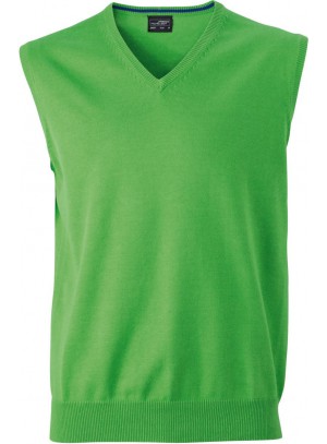 James & Nicholson Férfi V-nyakú ujjatlan pulóver zöld színű