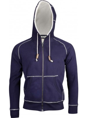 Kapucnis Cipzáras Uniszex Pulóver Szőrme Béléssel