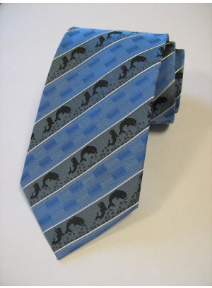 Nyakkendő Delfin Mintás