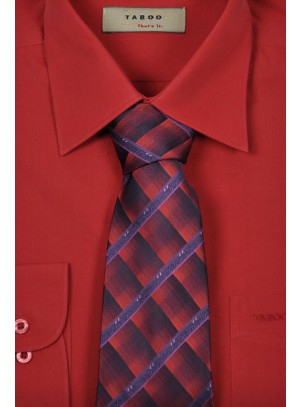 Bordó Színű Férfi Hosszú Ujjú Ing